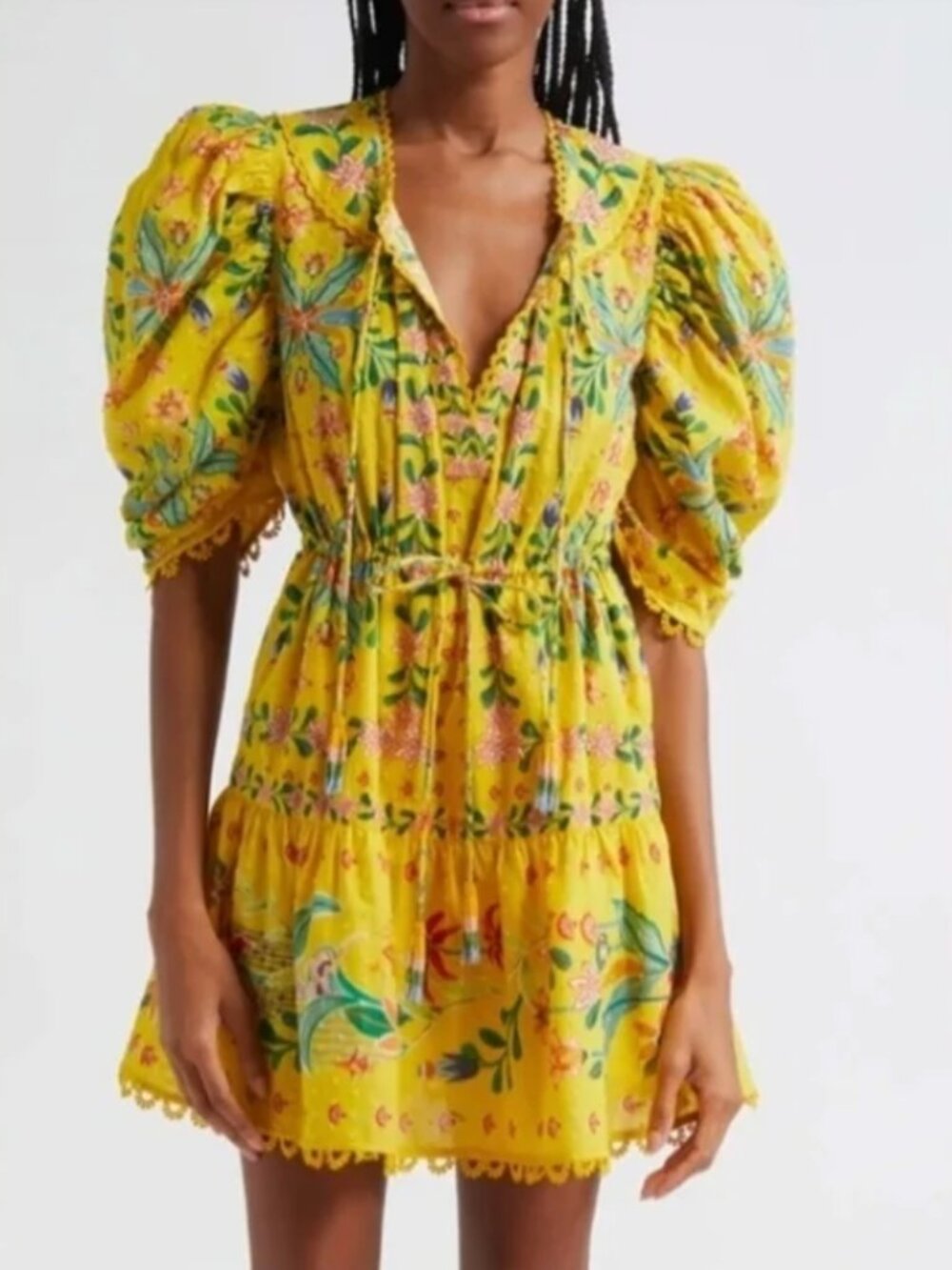 FARM Rio Delicate Flowers Cotton Minidress